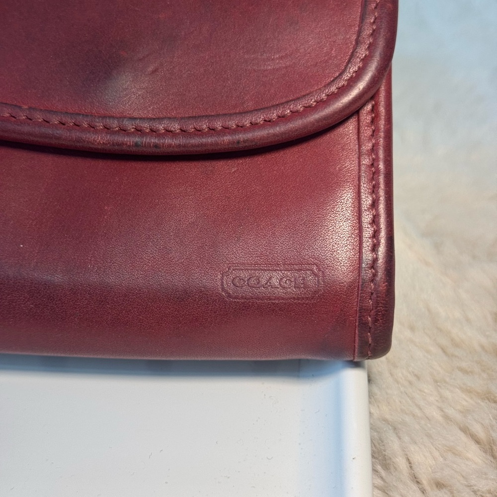 Coach Burgundy Multifunction Wallet - Picture 3 of 11